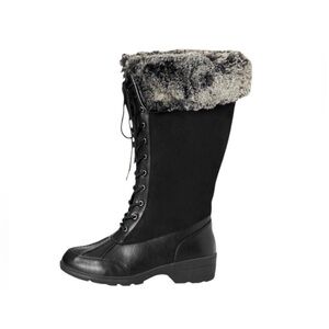 Wide Fit Gray Cuff Winter Boots